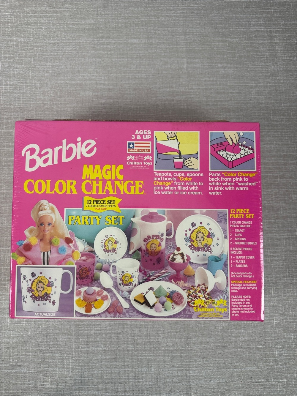 Vintage Barbie Magic Color Change Tea Party Set (1992) Chilton Toys New Sealed